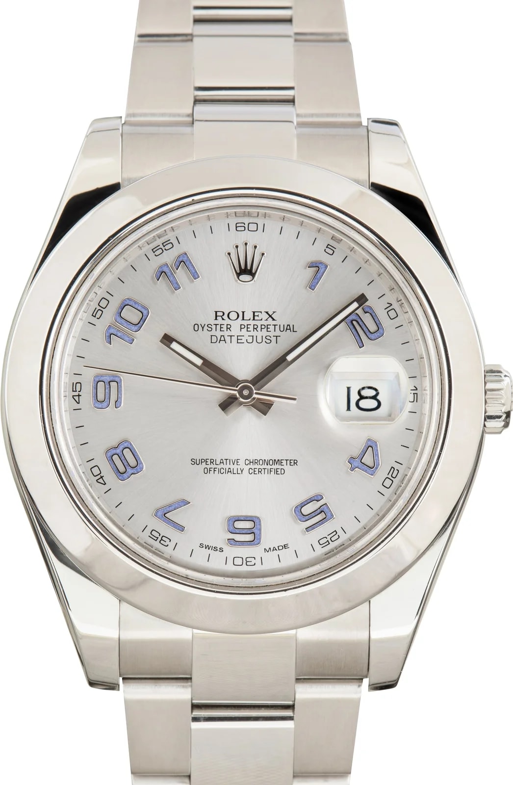 Rolex — Rolex Datejust II Silver Dial Lilac Markers Ref 116300 — Watch — resale