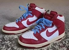 NikeDunk High Top White Varsity Red USA 317982-162 Mens US Sz 10 Athletic Shoes — Sneaker — resale