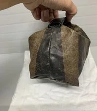 Authentic Fendi Roma Pequin Mini Baguette -#2241-26540-089 Cute! 4