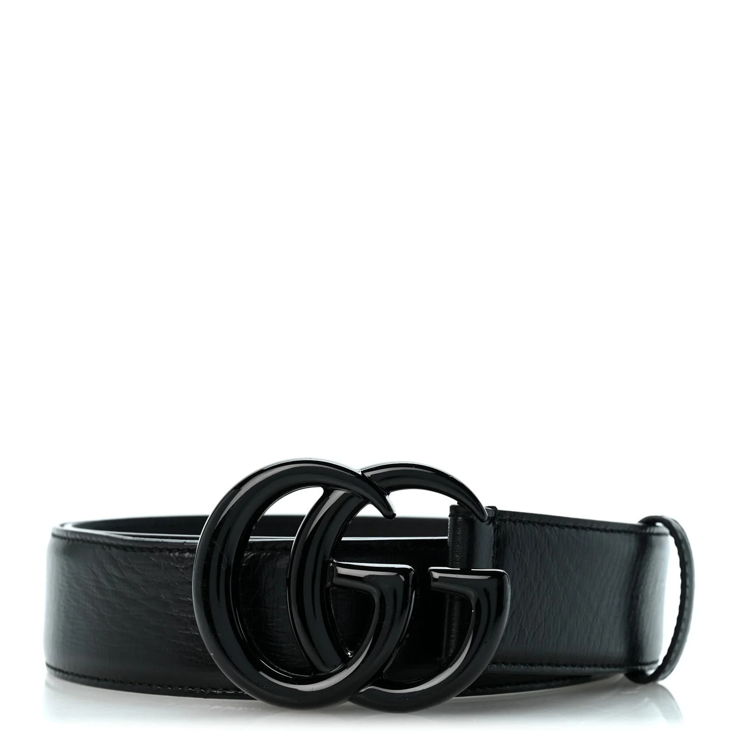 Gucci — Azalea Enamel Monochrome Double G 40mm Belt 95 38 — Accessory — resale