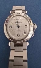 Cartier Pasha C w/GMT and Date Silver Dial 35mm Automatic 2377 w/Box&Paper 4
