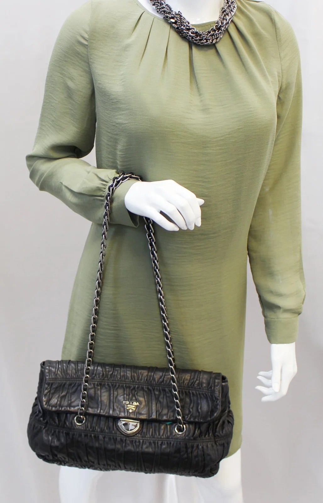 Prada Gaufre Ruched Flap - Sale 2