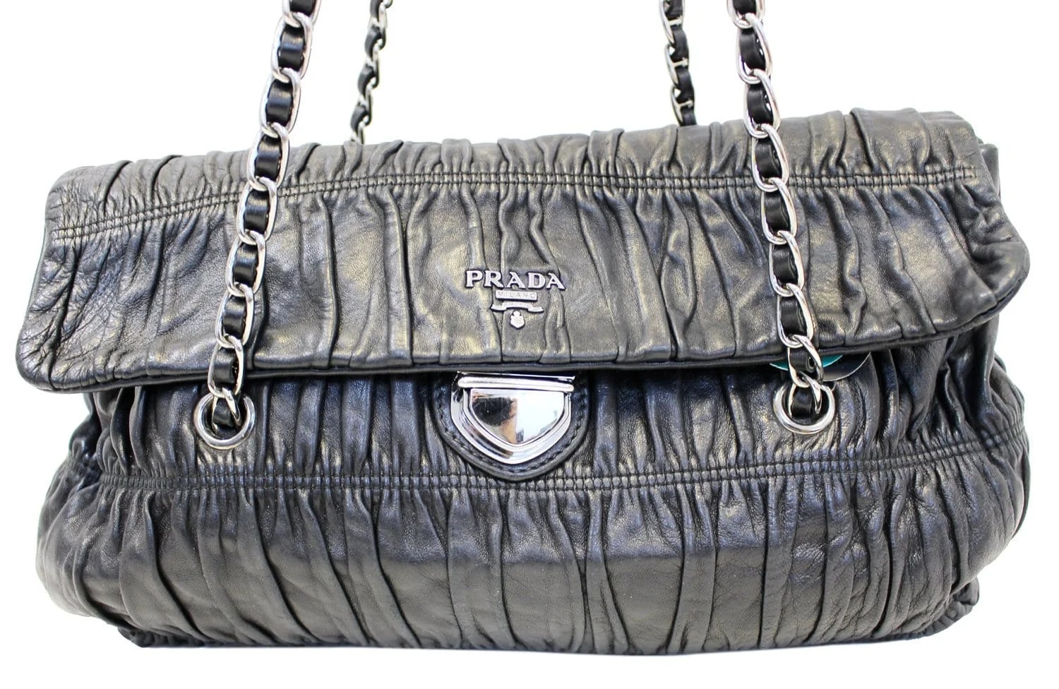 Prada Gaufre Ruched Flap - Sale 3