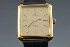 1978 Omega de Ville Cal.1330 Quartz Push Gold Tank 29mm [Exc+5] 2