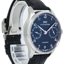 IWC Portugieser 7 Days IW500703 Stainless Steel Black Dial Auto 42mm 4