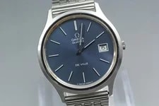 1970s Omega de Ville Cal.1325 Navy Dial Date Vintege Qz 2