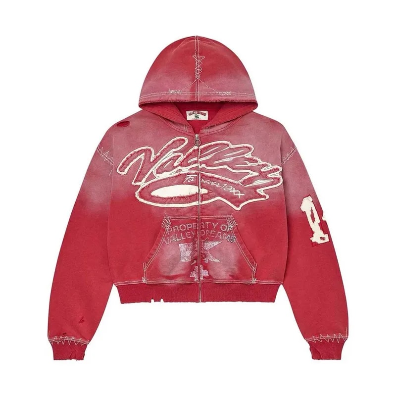 Forever Religion Zip Up Hoodie Red 2