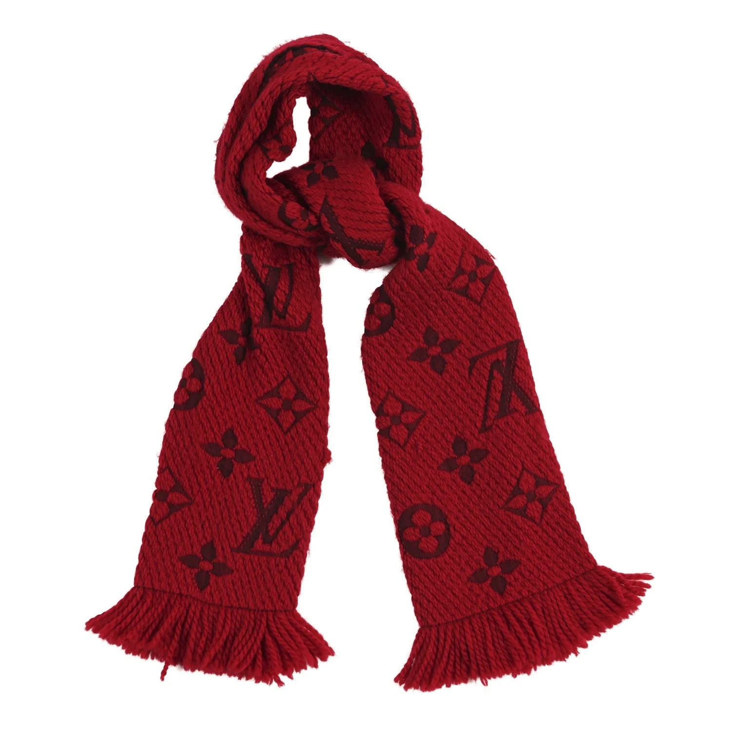 Louis Vuitton — Logomania Scarf Rubis — Accessory — resale