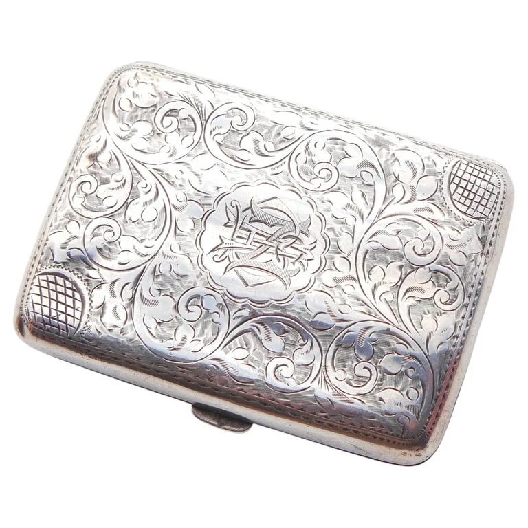 William Henry Sparrow — 1908 British Cigarette Box Solid / 67 Gr — Jewelry — resale