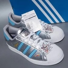 Adidas — 2022 Adidas Originals Superstar Silvmt Ltblue Cblack HQ2174 Us8 — Sneaker — resale