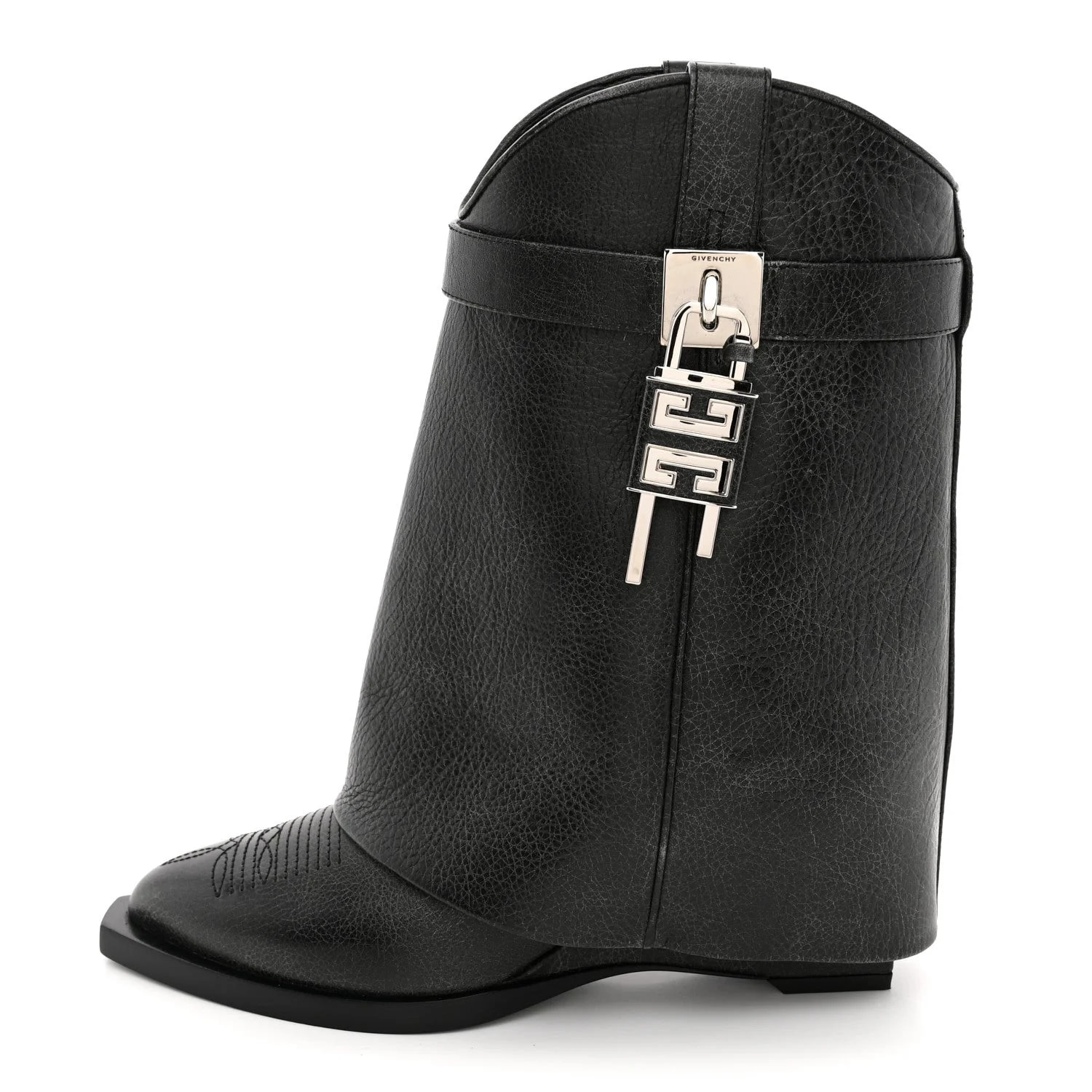 Givenchy — Aged Cowboy Shark Lock Ankle 36 — Designer Shoe — resale