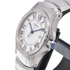 Cartier Santos Ronde Date Silver Quartz W20027K1 Silver Dial #AOHW1883 3
