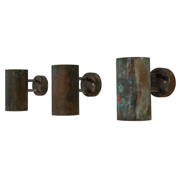 Hans-Agne Jakobsson — Hans-Agne Jakobsson ‘Rulle’ Wall Lights in Patinated — Furniture — resale