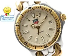 Tag Heuer — [Exc+5] Tag Heuer S95.713 200M White Dial Gold Quartz Japan — Watch — resale