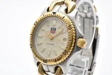 [Exc+5] Tag Heuer S95.713 200M White Dial Gold Quartz Japan 4