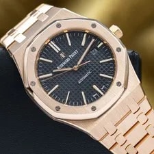 Audemars Piguet — Audemars Piguet Royal Oak 41mm AP 15400OR Rose Gold Black Dial Full Set — Watch — resale
