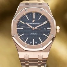 Audemars Piguet Royal Oak 41mm AP 15400OR Rose Gold Black Dial Full Set 2