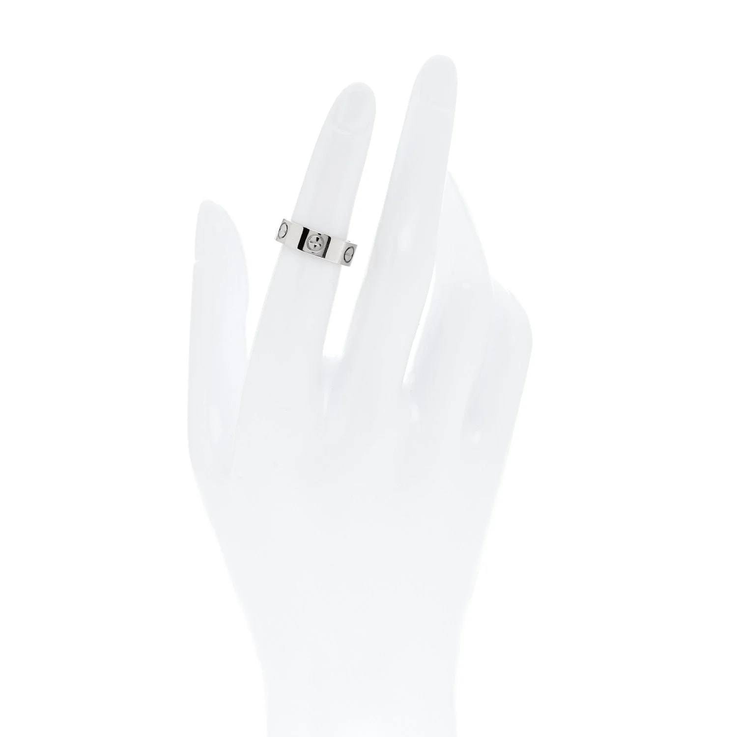 18K White Gold 5.5mm Love 49 5 2