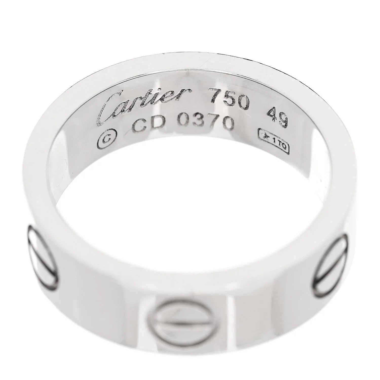 18K White Gold 5.5mm Love 49 5 4
