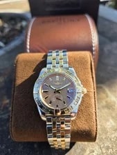 Breitling Galactic 36 Automatic Bronze Dial Gold & Steel With Box & Papers 3