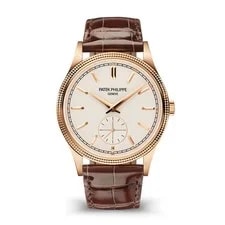 Patek Philippe — Patek Philippe Calatrava 6119R-001 Rose Gold Silver Dial Unworn Box & Papers — Watch — resale