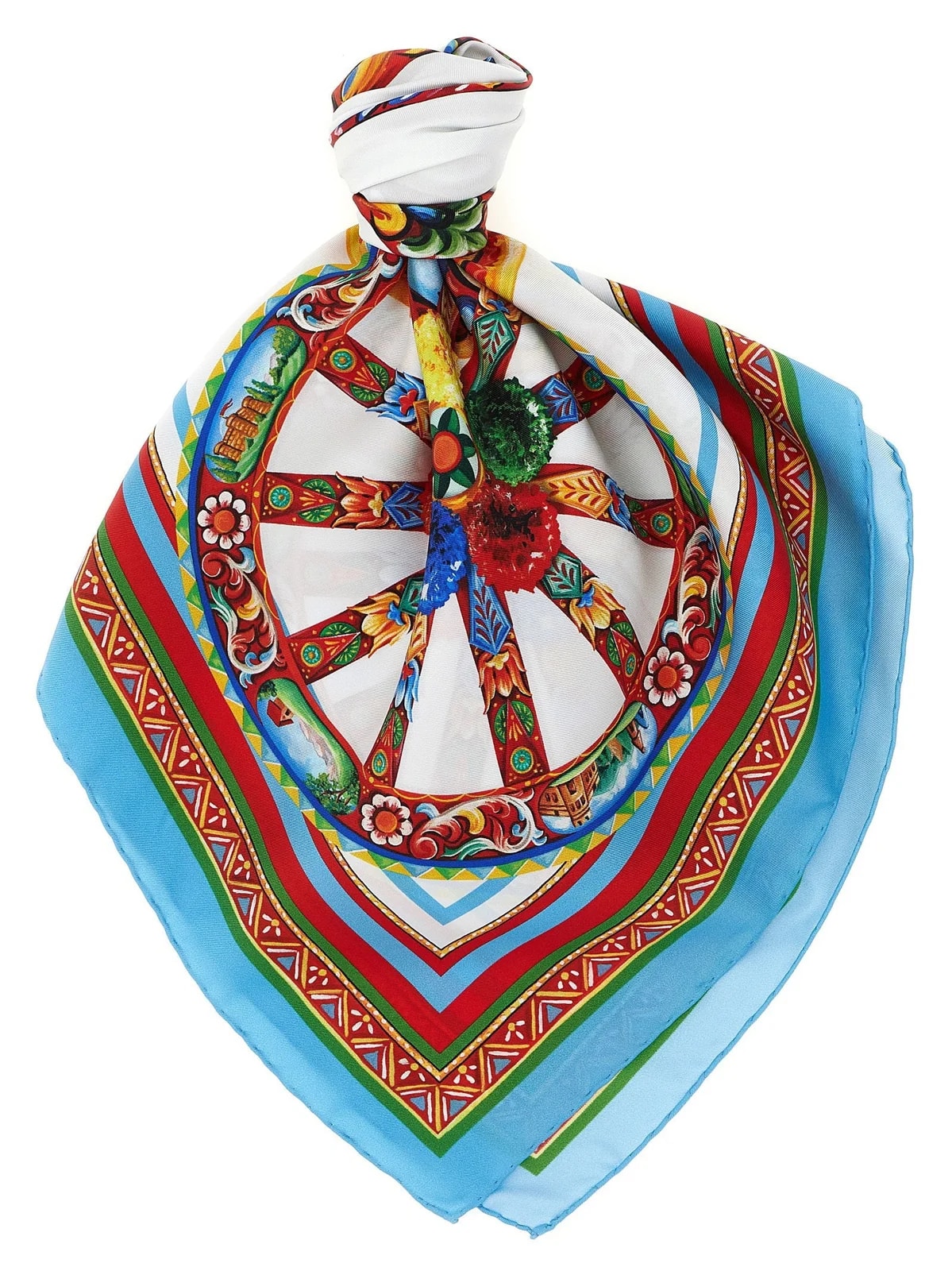 Dolce & Gabbana — Dolce & Gabbana Carretto Scarf — Twill Scarfs — Accessory — resale