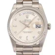 Rolex Day Date 18239A Automatic Winding 36mm Silver/8PD/2PB White Gold 2