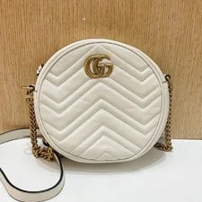 Gucci GG Marmont Series Logo Quilted Chain Mini - Very Good #16GSTM8 2