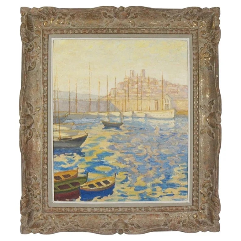 Harbour — 'Antibes From the Harbour' Circa 1920 — Furniture — resale