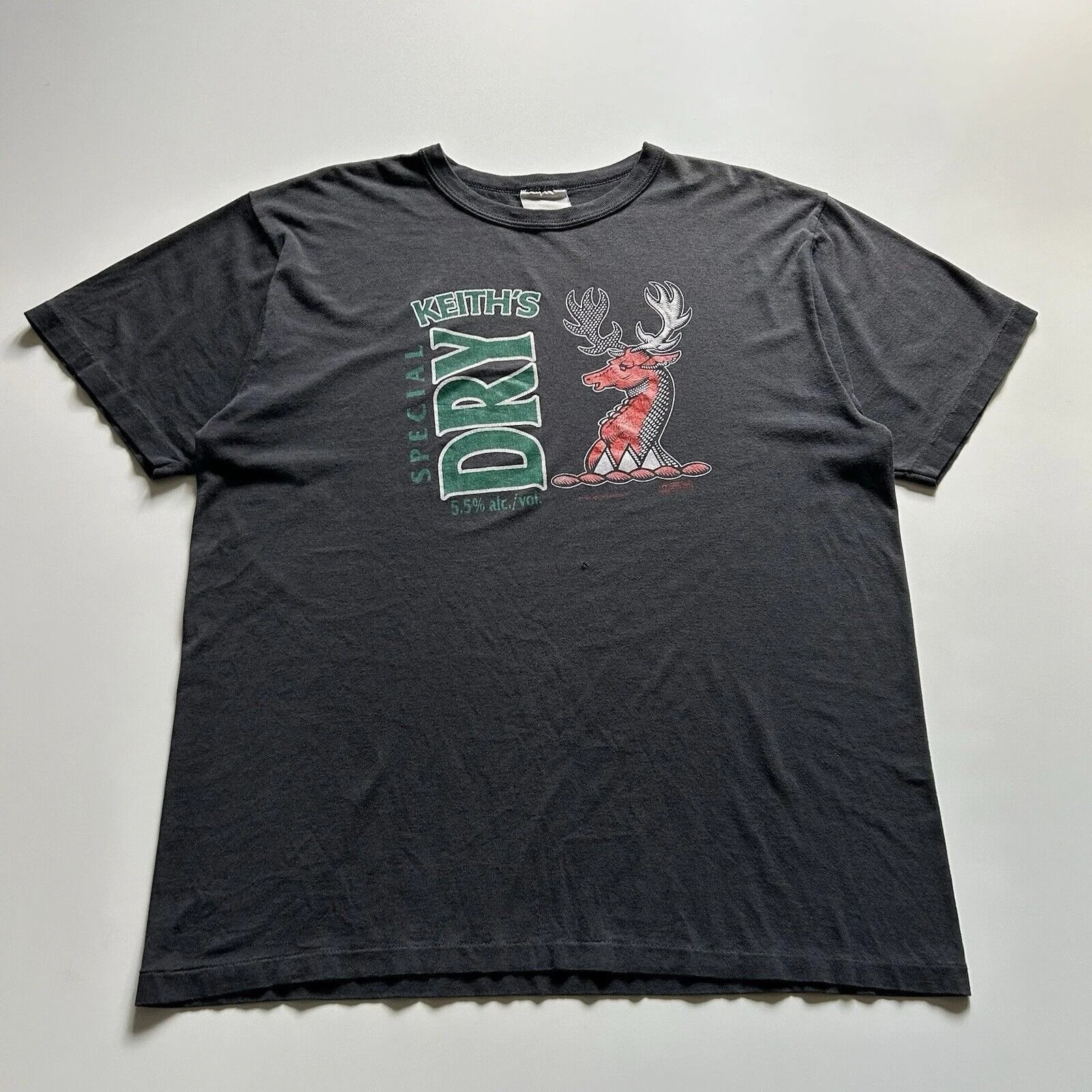 90s Keith's Beer Promo T Shirt XL Sun Faded — streetwear — resale