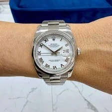 Rolex Datejust 36MM 116200 White Roman Oyster Stainless Steel Automatic 2