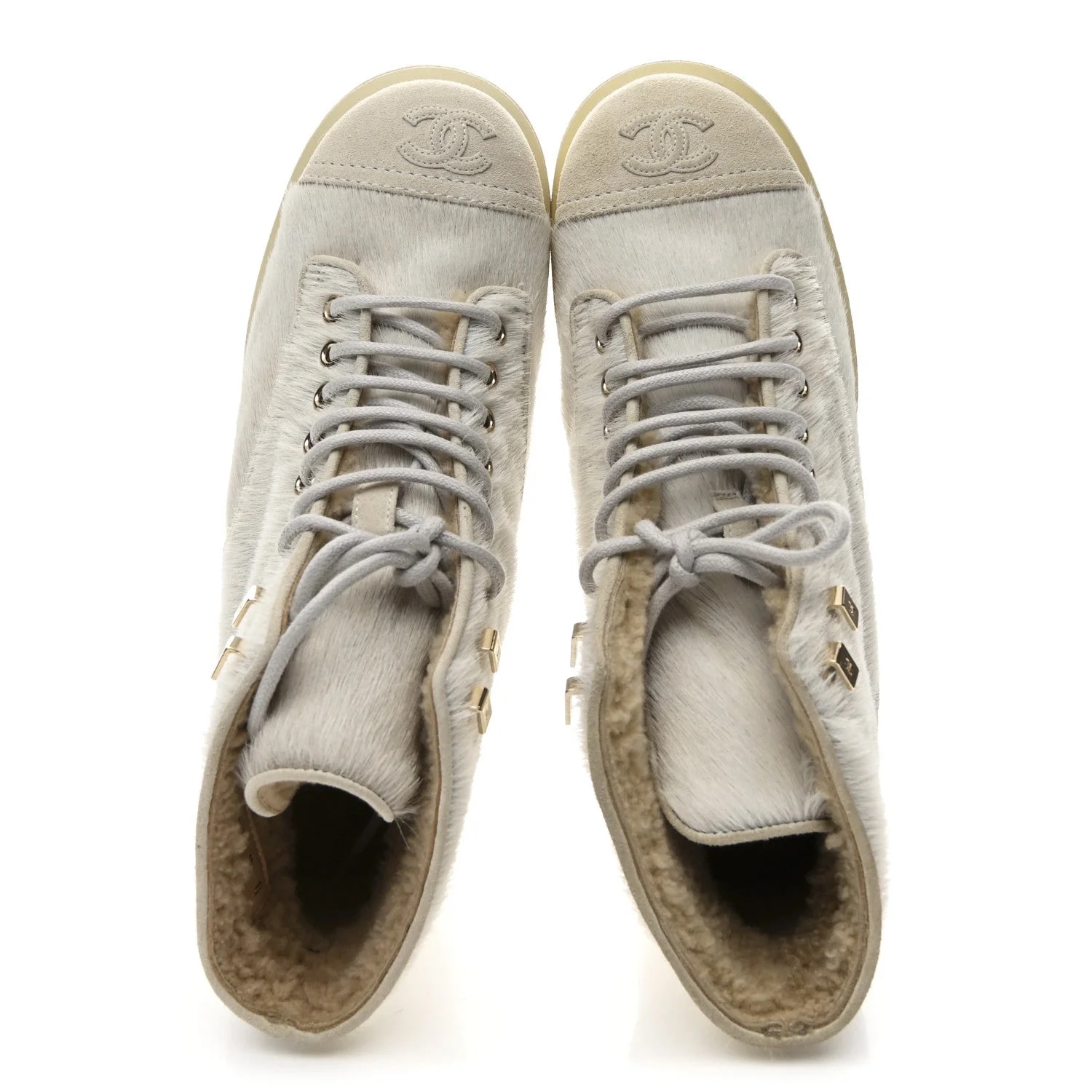 Pony Hair Lace Up Combat 37.5 2