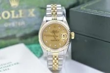Rolex Lady-Datejust 79173 Champagne Diamond Dial 1999 With Box and Papers 4