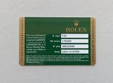 Rolex — Rolex Guarantee Warranty Booklet Card 179173 - Mark 1 / Undated — Watch — resale