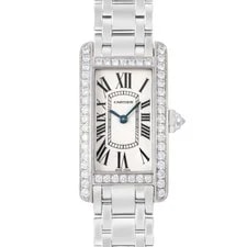Cartier Tank AmericanSM WB7073L1 Watches K18 White Gold 2