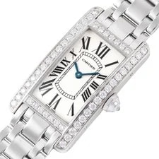 Cartier Tank AmericanSM WB7073L1 Watches K18 White Gold 3
