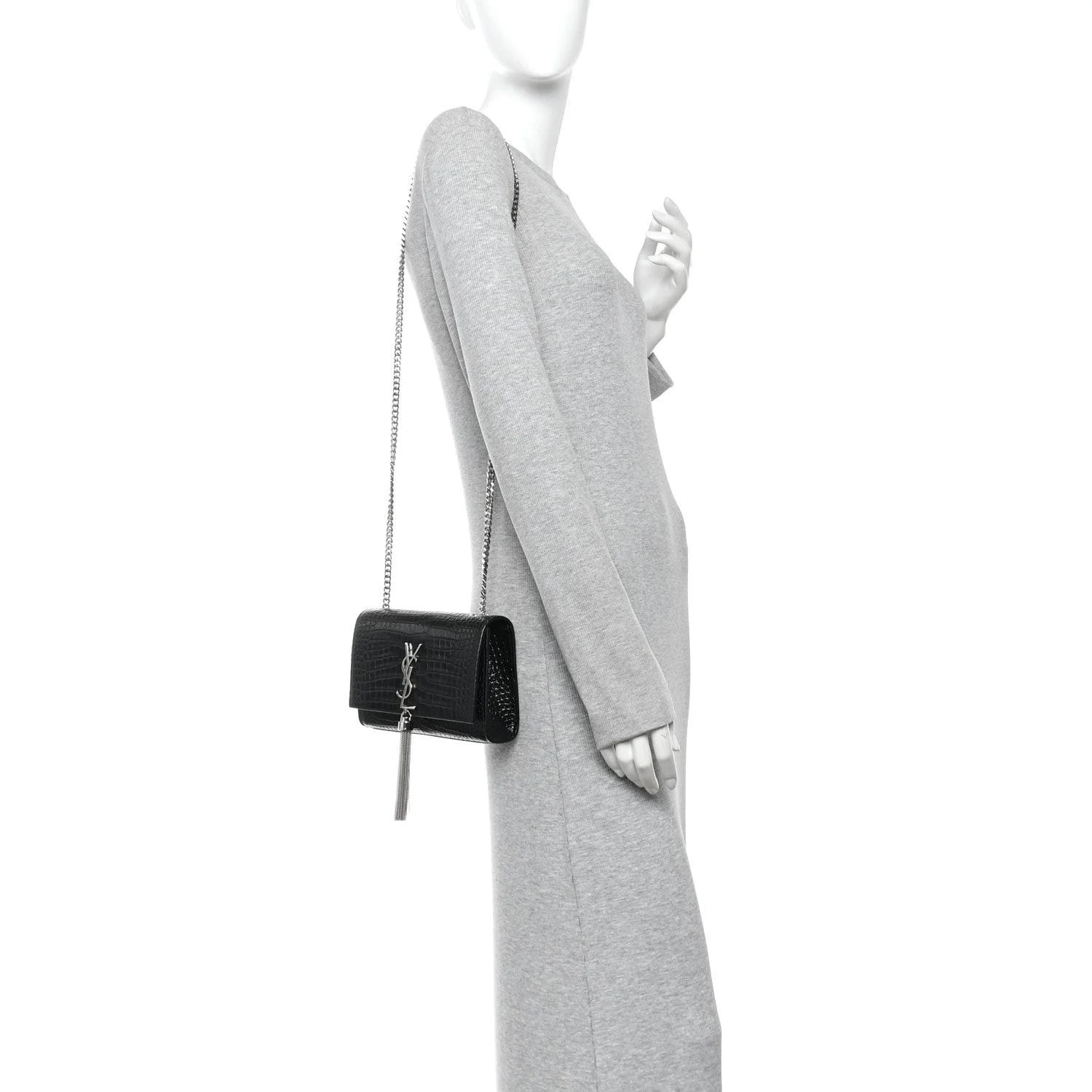 Embossed Small Classic Kate Tassel Satchel 2
