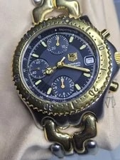 TAG Heuer — TAG Heuer CG2121 RO SEL Automatic Chronograph Link Black Gold — Watch — resale