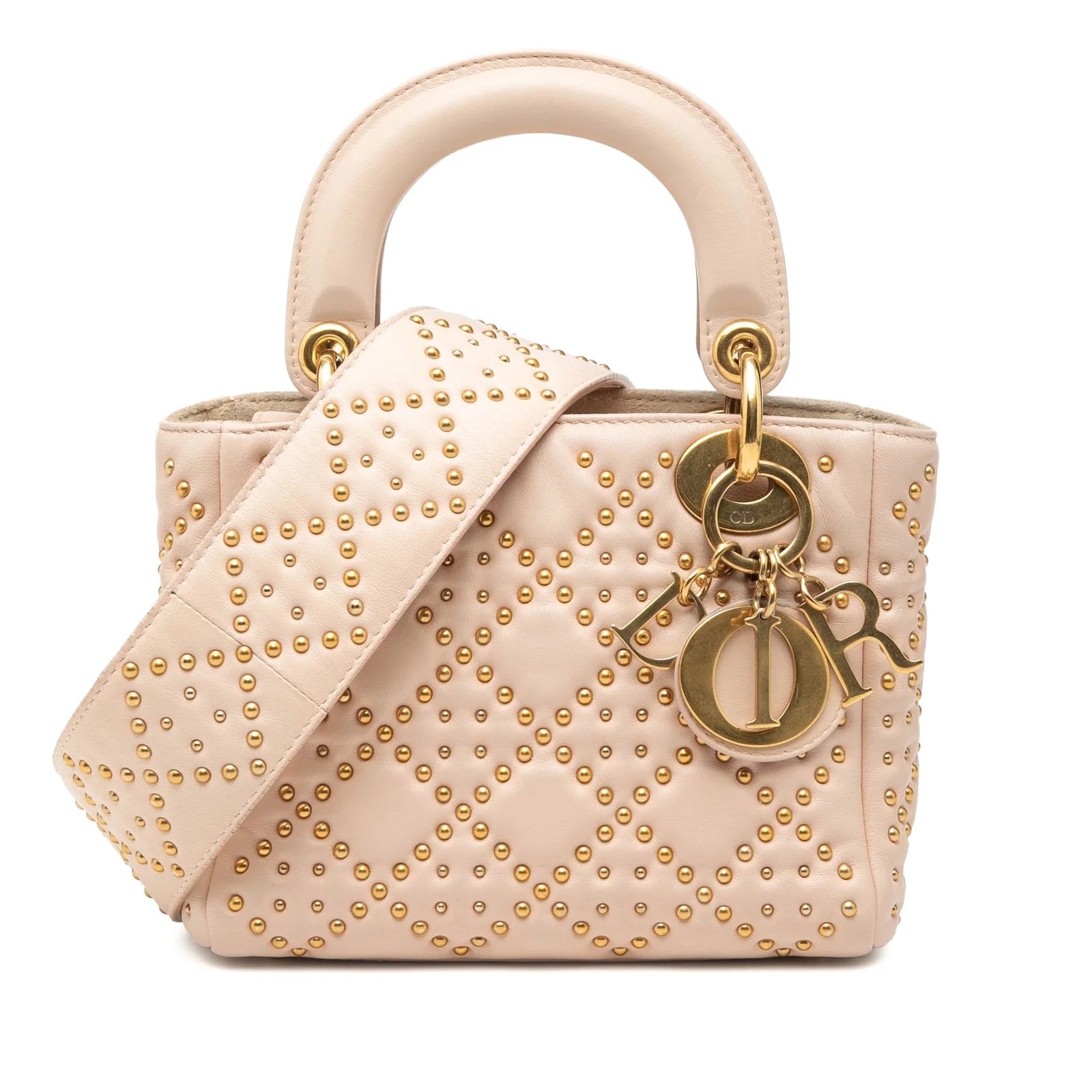Dior — Small Studded Supple Lady Dior — Handbag — resale