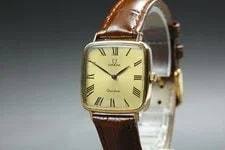 1980 Omega Geneve Cal.625 511.415 Gold Roman Square Manual Winding 2