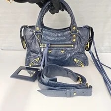 Balenciaga — Balenciaga City Mini Distressed Crinkled 3-Way Duty Paid — Handbag — resale