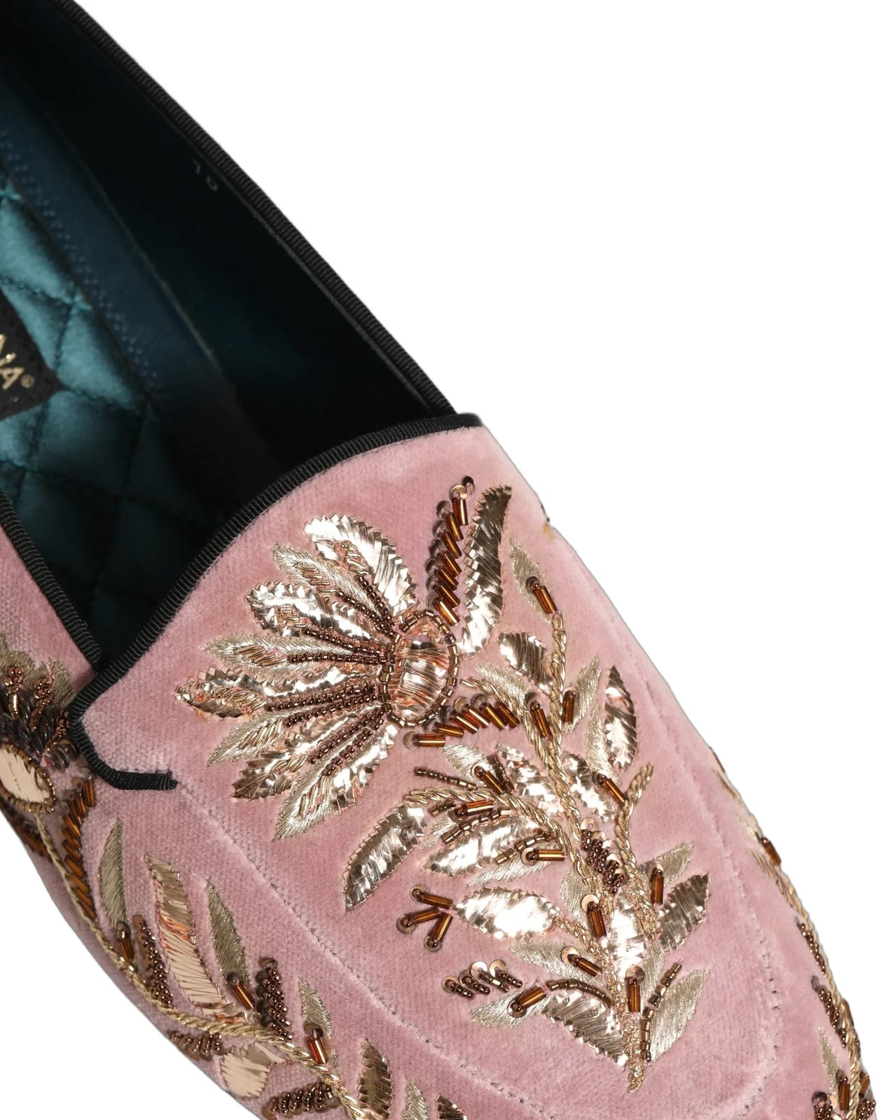 Dolce & Gabbana — Dolce & Gabbana Floral Embroidery — Designer Shoe — resale