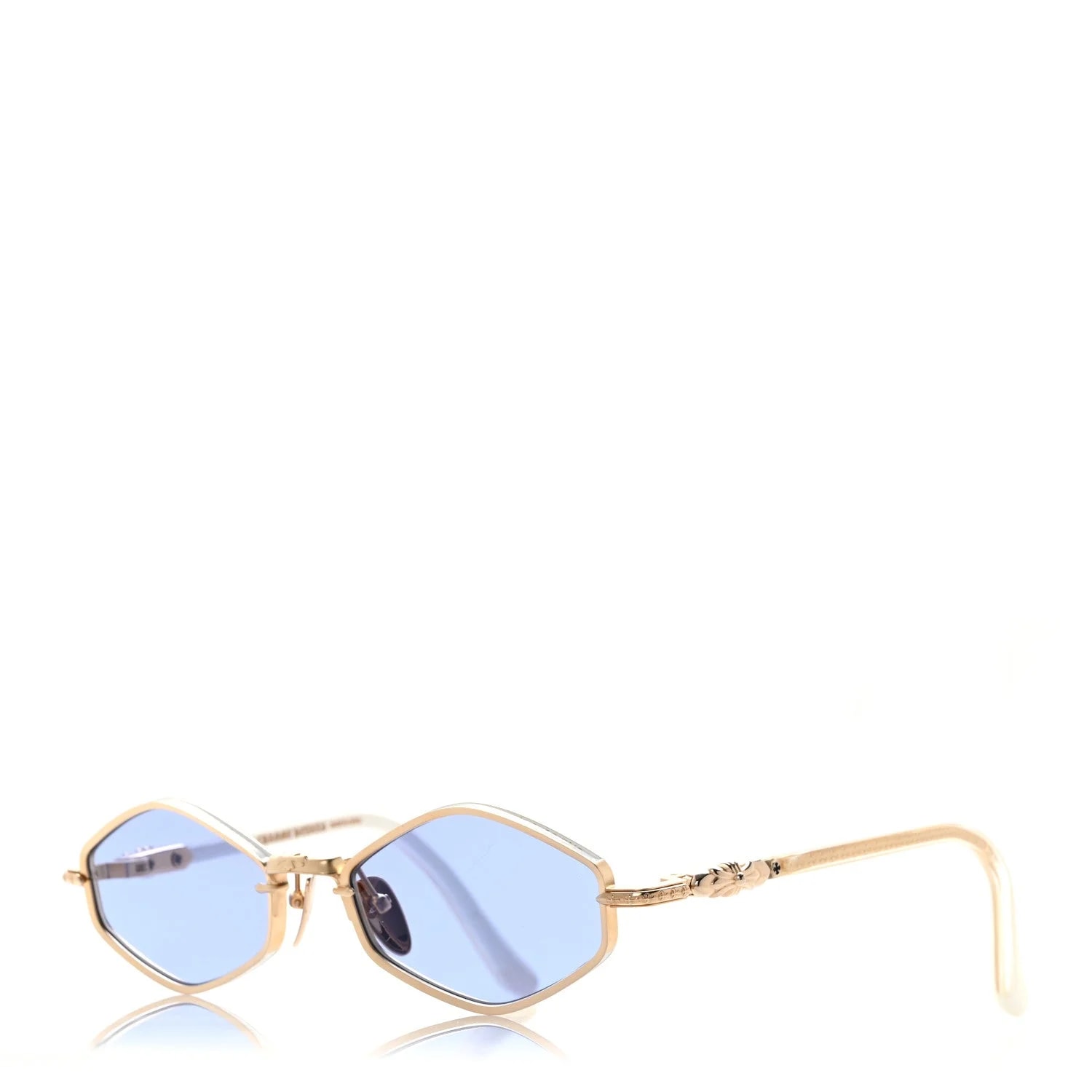 Chrome Hearts — Metal Nip Slip Sunglasses White Gold — Accessory — resale