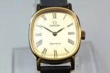 Omega Geneve Cal.625 Manual Winding Roman Gold Square Bracelet Near 3