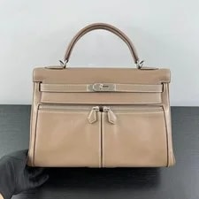 Hermès — Auth Hermès Kelly Lakis 32 Perle Palladium — Handbag — resale
