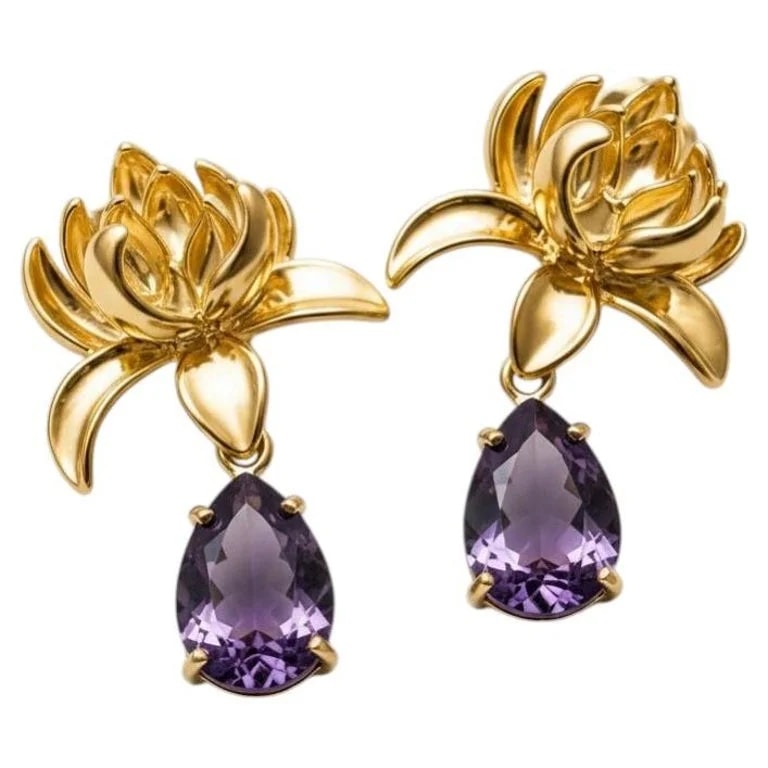 Daizy Jewellery — Floral Pear Studs — Jewelry — resale