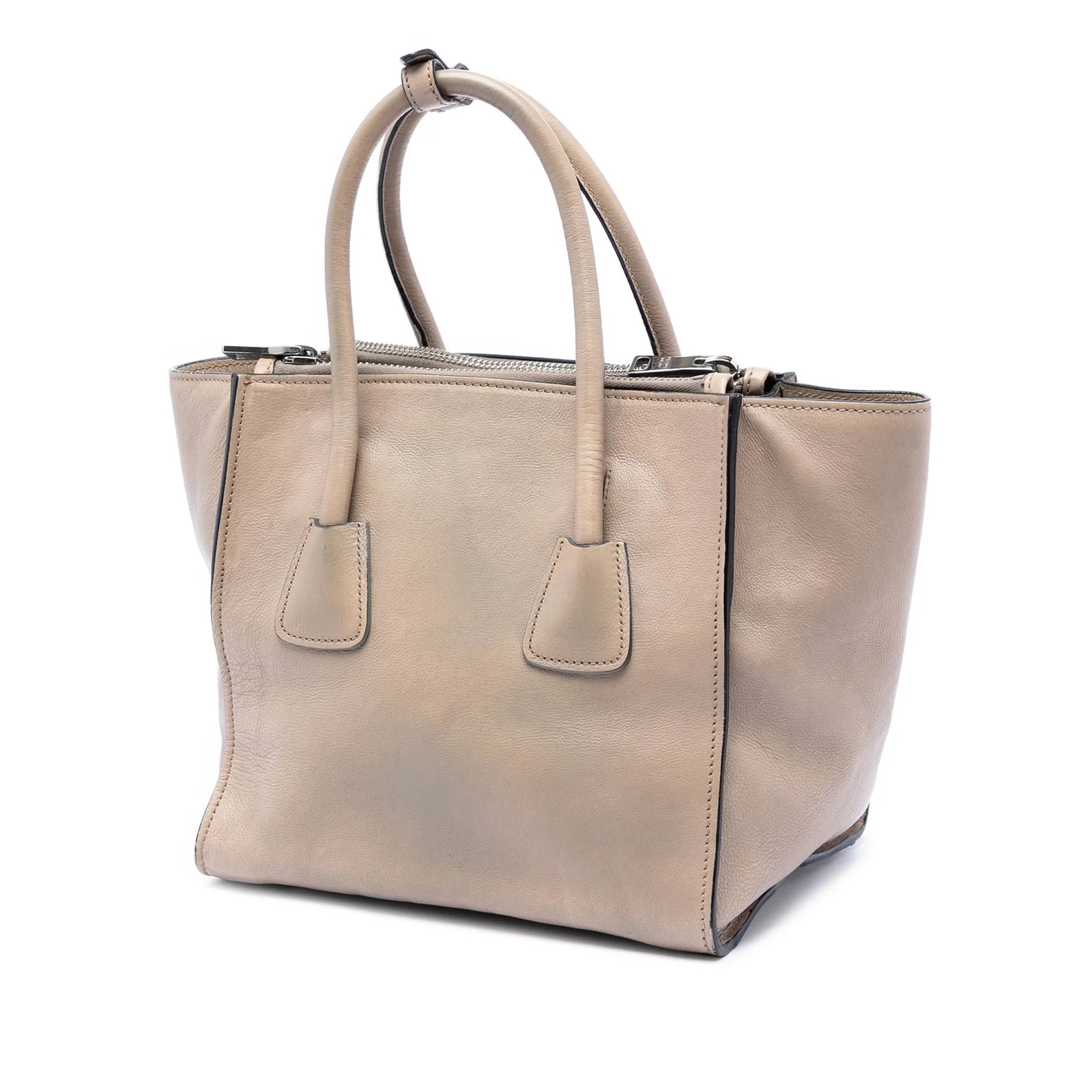 Glace Calf Twin Pocket Double Handle Satchel 2