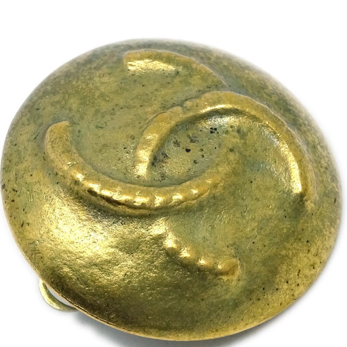 Chanel Cc Round Clip-On Metal Gold_Plated Jewelry 3