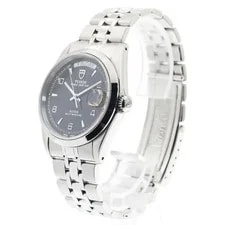 Tudor Prince Date 76200 36mm SS Black #C6088 2