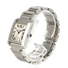 Authentic Cartier Tank Française LM W51002Q3 Stainless Steel Mechanical Aut... 2